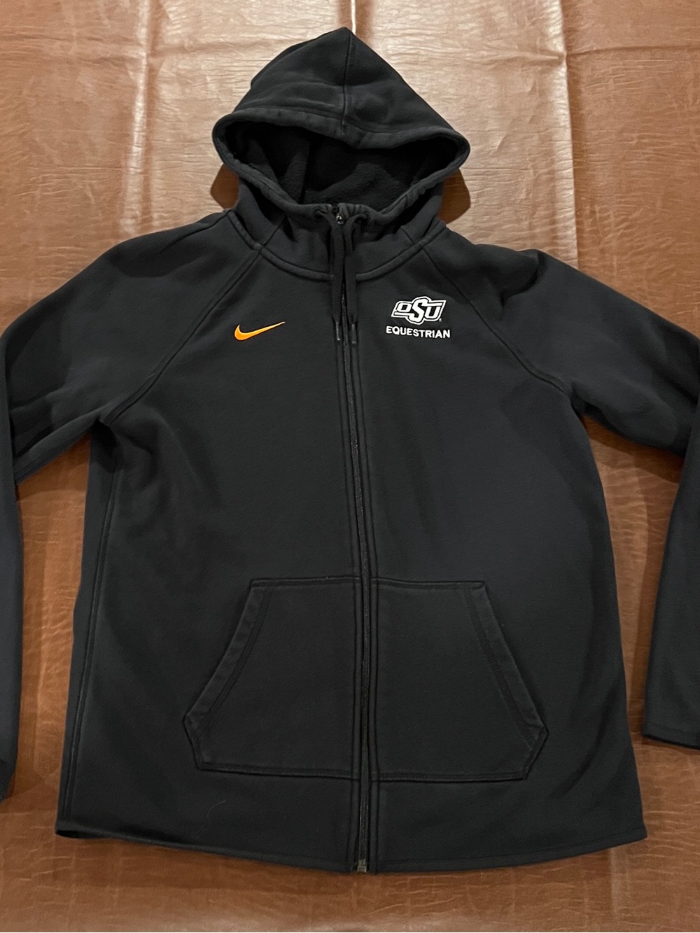 Nike Oklahoma State University Equestrian Full Zip Hoodie - Size Medium
